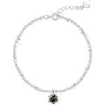 Silenti Jewelry Сребърна гривна "Кехлибар" - Зелен