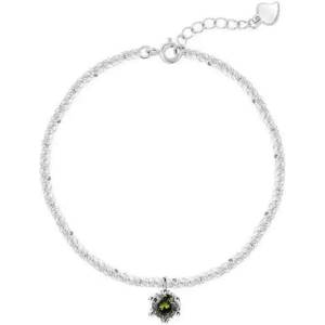 Silenti Jewelry Сребърна гривна "Кехлибар" - Зелен