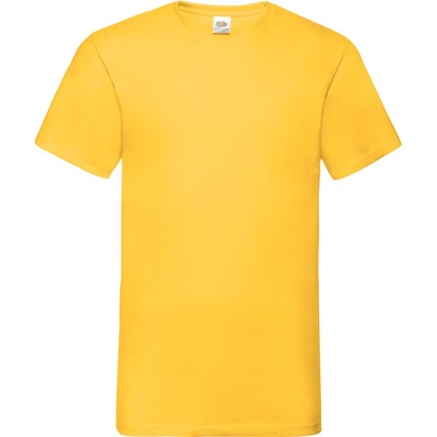 Fruit of the Loom Мъжка тениска с V-образно деколте FRUIT OF THE LOOM VALUEWEIGHT - слънчогледово/жълто XXXL (161066a3913)