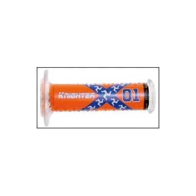 HARRIS gripy 01689-DK01 KNIGHTER01 (115 mm/22 mm) bez otvoru barva oranžová/modrá