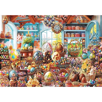 Trefl - Puzzle Premium Plus: Spring Bloom - Easter Candy Shop - 500 piese