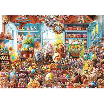 Trefl - Puzzle Premium Plus: Spring Bloom - Easter Candy Shop - 500 piese