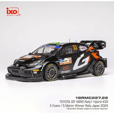 Toyota GR Yaris Rally1 Rally Japan 2024 33 Evans Martin IXO 1:18