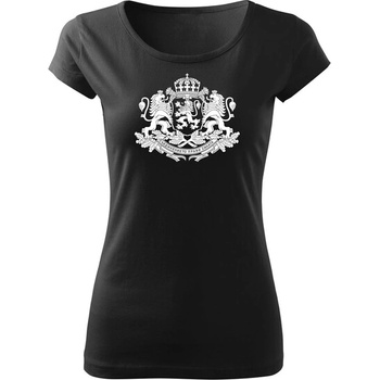 Image 1 of DRAGOWA дамска тениска с къс ръкав Герб на България, черна (37408)