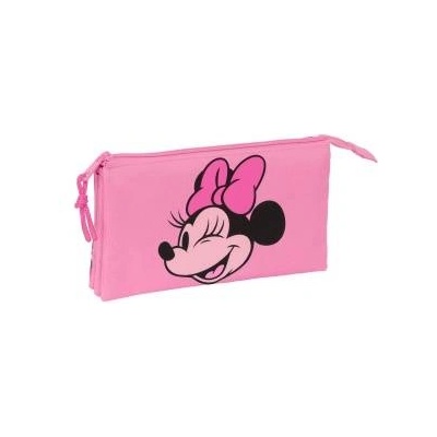 Minnie Mouse Двоен Моливник Minnie Mouse Loving Розов 22 x 12 x 3 cm