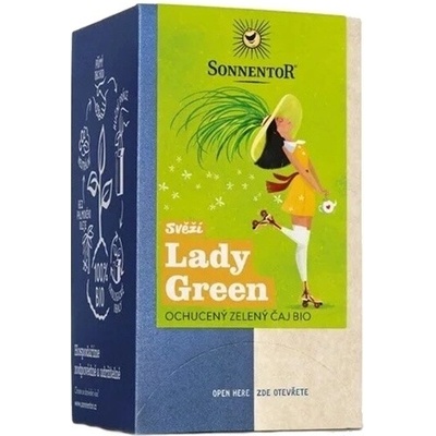 Sonnentor zelený čaj Svěží Lady Green porcovaný Bio 18 sáčků