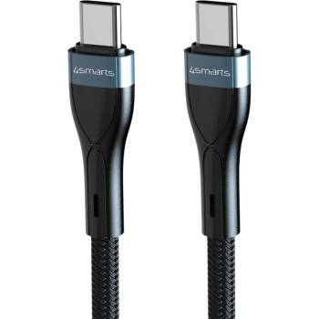 4smarts USB-C Кабел за iPhone, 4Smarts PremiumCord USB-C to USB-C 60W 1m, Черен (540429)