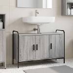 vidaXL Шкаф за баня Сив Сонома 95 x 34 x 61 см Инженерна дървесина (8014067)