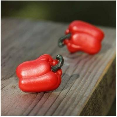 CircusMind náušnice pecky Fimo papriky S1675