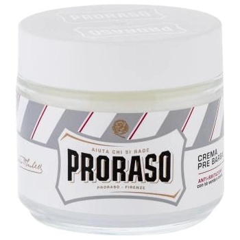 PRORASO White Pre-Shave Cream крем за по-лесно бръснене с ментол, евкалипт и глицерин 100 ml