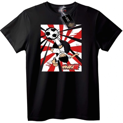 NOONEBRAND Тениска Captain Tsubasa Аниме - 6XL, Black