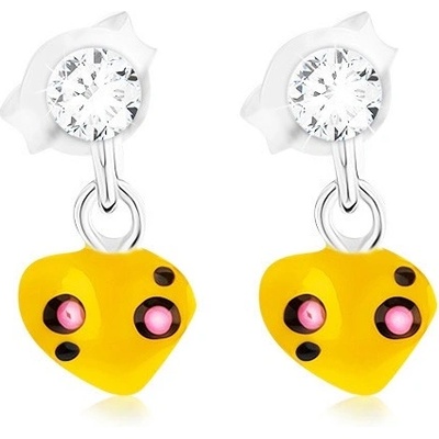 Šperky eshop s krystalem Swarovski srdíčko s lesklou glazurou PC11.40