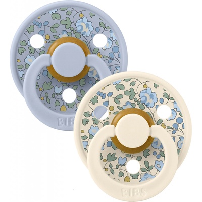 Bibs x Liberty Colour kaučuk dudlík kulatý 2ks ivory baby blue