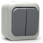 Naiden Kirov Ключ Сериен Евро НК, сх. 5, 10А, 250v, Открит монтаж, ip44, Сив (m019124)