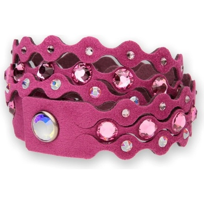 Spark náramek se Swarovski Elements krystaly tmavě růžový Dotty Elegant BLDOT2F1 Rose