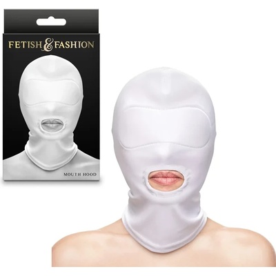 Маска за глава, отвор за устата - Fetish & Fashion White (NSTOYS1144)