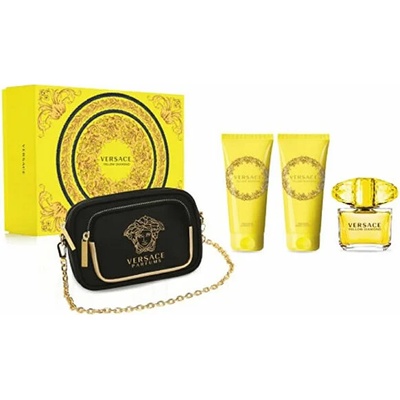 Versace Yellow Diamond Подаръчен комплект, Тоалетна вода 90ml + Мляко за тяло 100ml +Душ гел 100ml + чанта, Жени