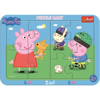 Trefl - Puzzle 2v1 Happy Peppa Pig - 1 - 39 piese