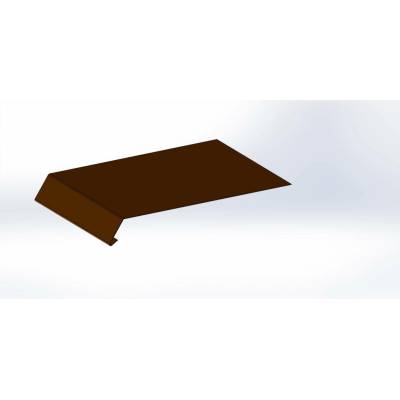 Fol-Izol Okapnice pro střechy 2 m rozvin 312 mm RAL 8028 hnědá