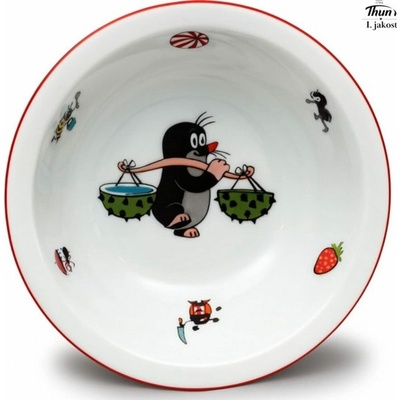 Plastimex Miska Krtek a kaštany červ.linka čes.porcelán 16 cm