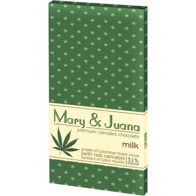 Euphoria Mary & Juana mliečna čokoláda s konopným semienkom 32% 80 g
