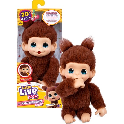Zvířátko Little Live Pets My Baby Mini Hnědá opička