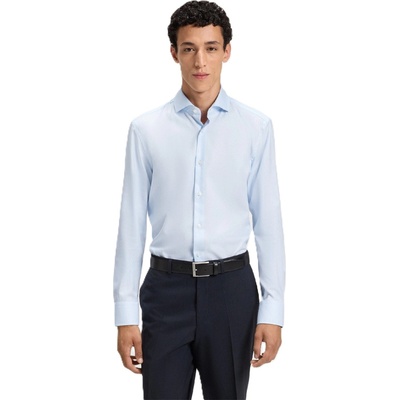 HUGO BOSS Риза с дълъг ръкав Boss Men's H Hank Spread Long Sleeve Oxford Shirt - Blue