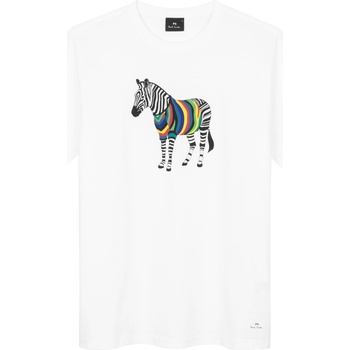 Image 1 of Ps paul smith Тениска PS PAUL SMITH Men's Regular Fit Zebra Print T-Shirt - White 01