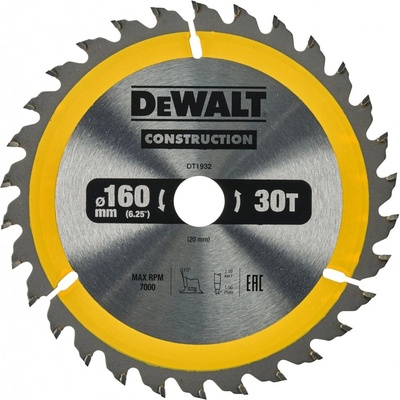 DeWALT DT1932 Pílový kotúč CONSTRUCTION, 160 x 20 mm, 30 zubov