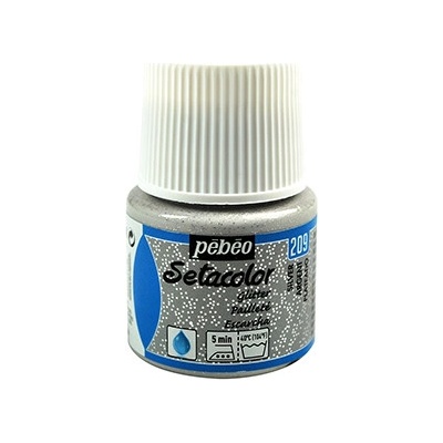 Farby na textil Pebeo Setacolor Light Glitter 45 ml Silver