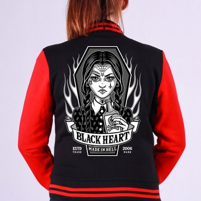 Black Heart WEDNESDAY Černá – Zboží Mobilmania