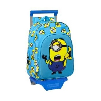 Minions Училищна чанта с колелца Minions Minionstatic Син (26 x 34 x 11 cm)