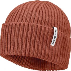 Salomon Зимна шапка (beanie) Salomon Snowbird Beanie - Burnt Umber - размер One Size (904-2844-0611)
