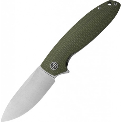 Petrified Fish PFB01 Terra Stonewashed D2 Green Micarta PFB01GRMW