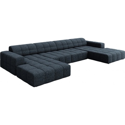 Cosmopolitan Design Královsky čalouněná rohová do "U" Chicago 364 cm modrá