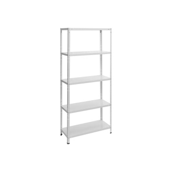 Carmen Метален стелаж BASIC 170x75x30 см, до 75 кг на рафт - бял