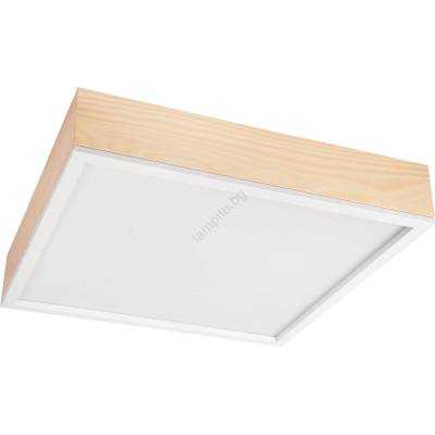 LAMKUR Плафон NATURAL SQUARE 4xE27/15W/230V 48x48 см бор/бял (LA49076)