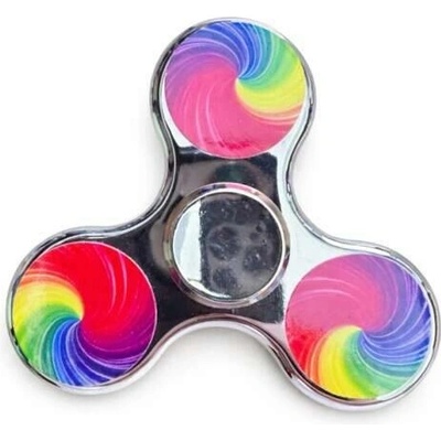 Fidget Spinner kovový nerezový červený