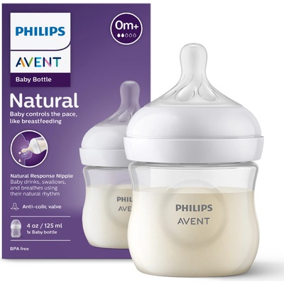 Avent Philips kojenecká láhev Natural Response transparentní 125 ml – Zbozi.Blesk.cz
