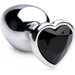 Booty Sparks Black Heart Gem Anal Plug Large
