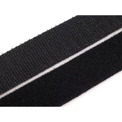Suchý zip šíře 20 mm oboustranný, střední, 1 černá