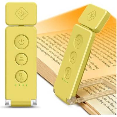 Glocusent Bookmark čtecí lampička s otočným krkem Barva: Žlutá