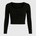 I Saw It First Фланелка с дълъг ръкав I Saw It First Rib Button Long Sleeve Top - Black