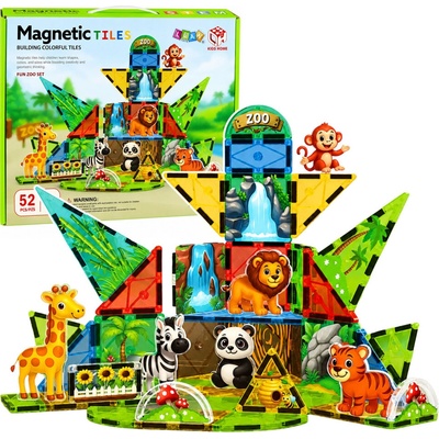 mamido Magnetická stavebnica Zoo 52 ks