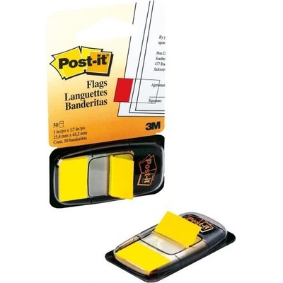 3M Záložky Post-it Index široké 25,4x43,2 žltá