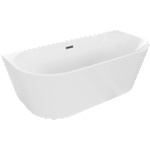 Mexen Oval 180x80 cm white/brushed gun grey (52671808000-66)