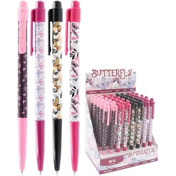 M&G Авт. химикалка M&G Butterfly 0.7 mm Син (1601011-06-70236-ABP888S3)