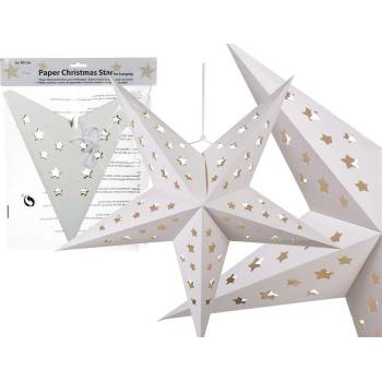 Giftsmaniac s. r. o. Dekorace - Hvězda papírová s vyřezanými hvězdičkami