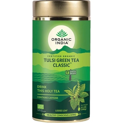 Organic India Tulsi so zeleným čajom sypaný čaj 100 g