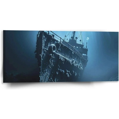 Sablio Obraz Vrak lodi na dně moře - 110x50 cm